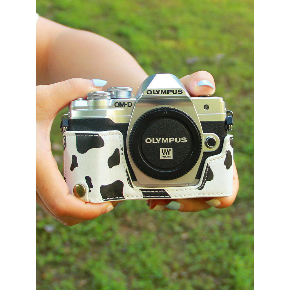 Thích hợp cho Olympus EP7 Base OM5 EM5 Vỏ da thế hệ thứ ba EM10 Nửa Ốp lưng EPL6 Túi đựng máy ảnh EP