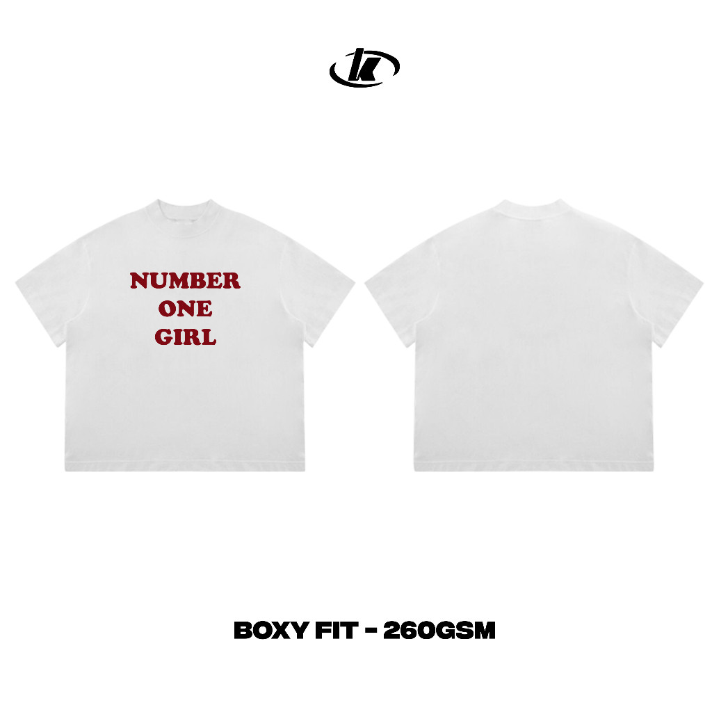 [HOT] Áo Thun Form Boxy KASUI - NUMBER ONE GIRL - BOXY 260GSM
