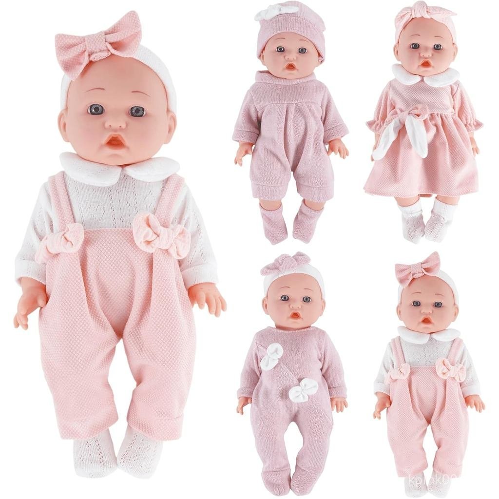 Quần áo và phụ kiện búp bê 12 inch có mũ băng đô Tất 4 gói cho búp bê 10 11 12 inch (Không bao gồm b