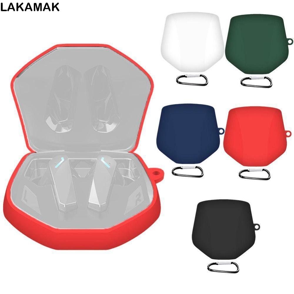 LAKAMAK Hộp Đựng Tai Nghe Silicon Chống Sốc Chống Nước với Carabiner Cho Lenovo GM2 PRO - Bảo Vệ Di 