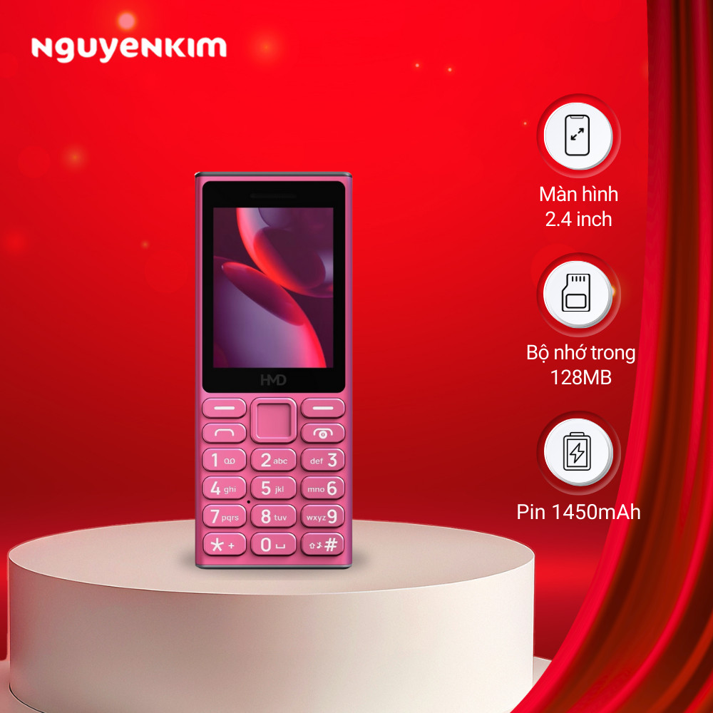 Điện thoại Nokia HMD 105 4G TA-1651 DS VN Hồng