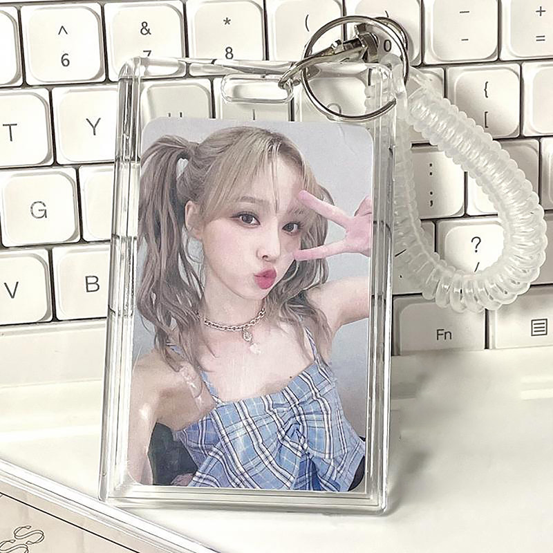 Acrylic Photocard Holder Kpop Idol Card Holder Transparent Photo Sleeves Portable ID Bus Card Protec