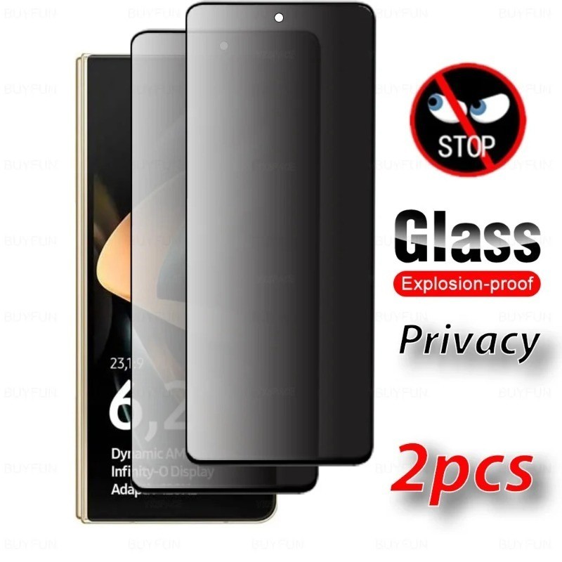 1-2 Chiếc Kính Cường Lực Cho Sharp Aquos zero6 wish4 V7 V6 Plus Chống Gián Điệp Riêng Tư Cạnh Đen Bả