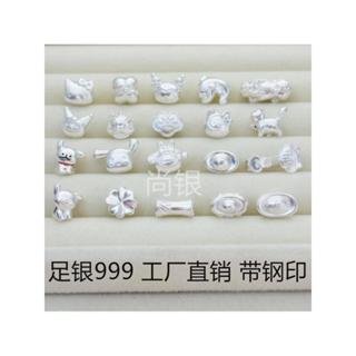 Vòng tay bạc nguyên chất thiết kế cute like kuromi, mèo, nezha - phụ kiện thời trang