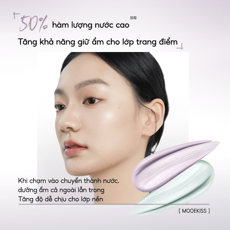 Kem lót và che khuyết điểm đa năng Mooekiss giúp làm sáng da, giảm thiểu lỗ chân lông và che khuyết điểm | BigBuy360 - bigbuy360.vn