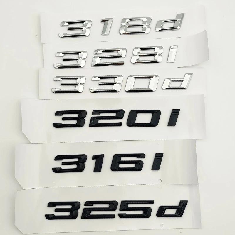 3d Chrome Xe Chữ Miếng Dán Cho Logo BMW 316i 318i 320i 330i 335i 340i 316d 318d 320d 330d E46 E90 F3