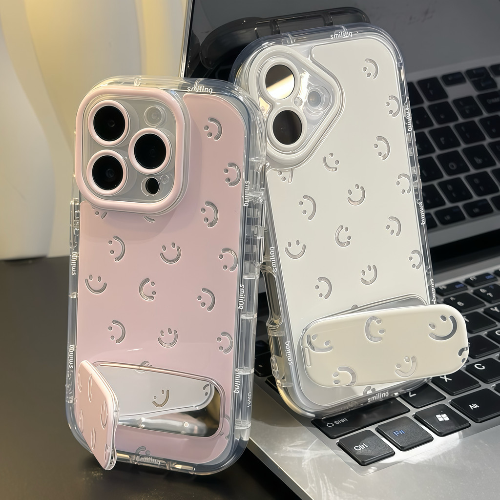 Smile Nhỏ Biểu Hiện Gương Giá Đỡ Phong Cách Mới Thích Hợp Cho Apple 16pro Ốp Điện Thoại iPhone14max 
