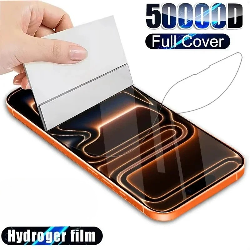1-2 Chiếc Hydrogel Mềm Bảo Vệ Màn Hình Không Kính Cho iPhone 17 17e 16e 16 15 Air Pro Max Plus
