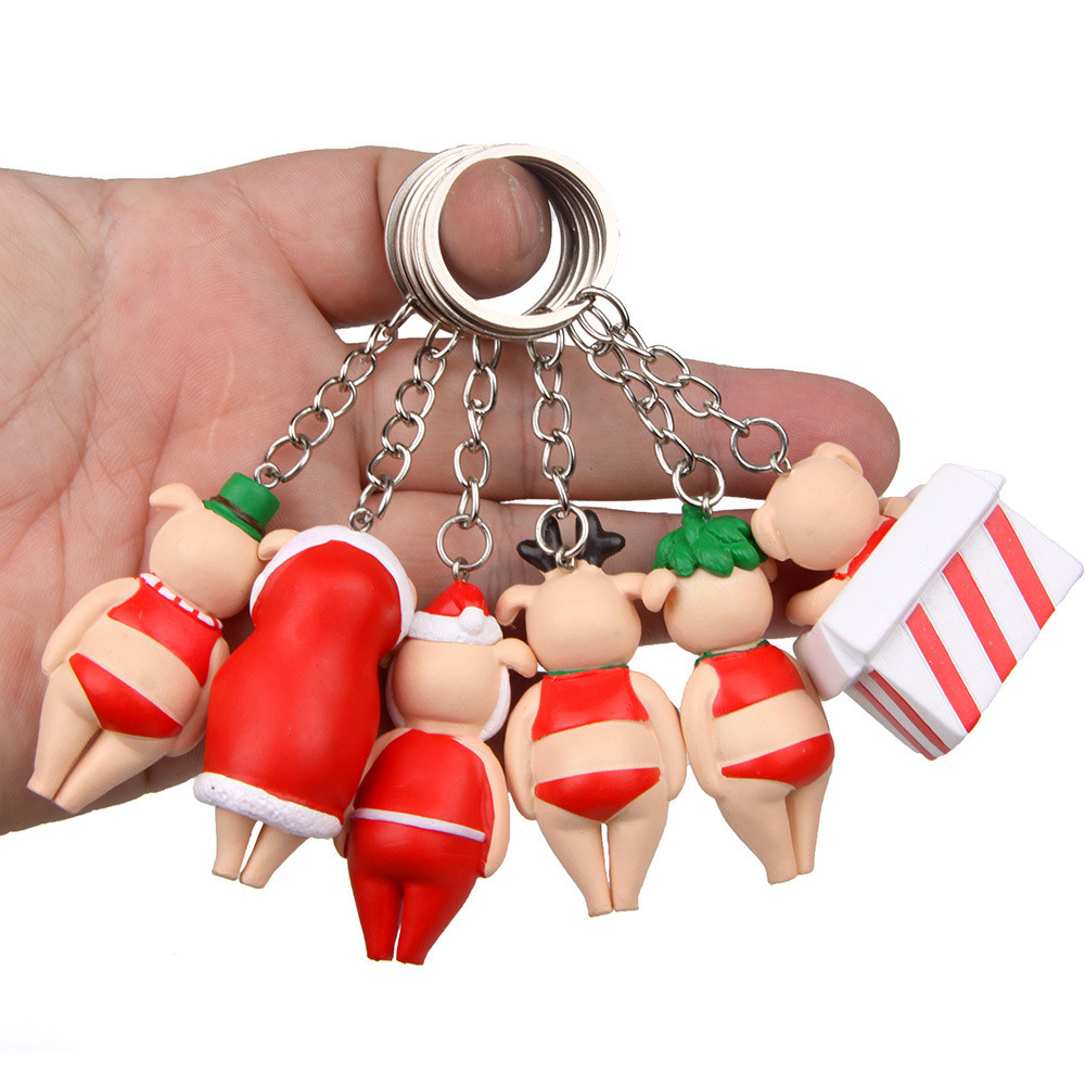 Jenny Pig Jenny Pig Series 6 Phong Cách Giáng Sinh Một Năm Một Giáng Sinh Lợn Móc Khóa Cặp Đôi Móc K