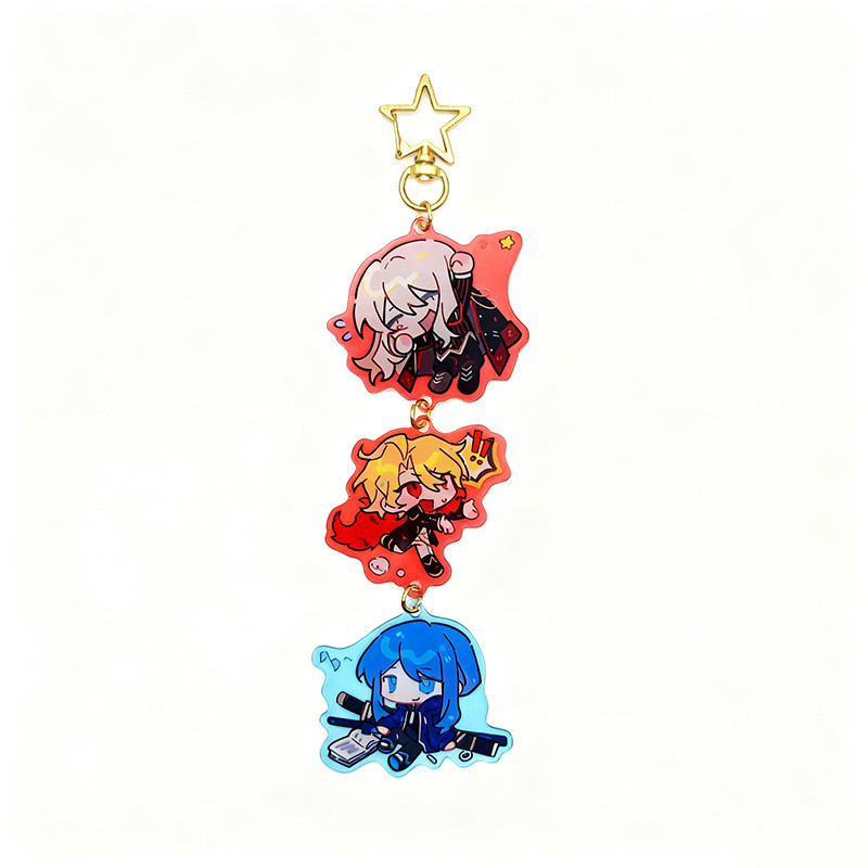 Game Limbus Company Sancho Don Quixote Bari Cosplay Keychain Unisex Acrylic Pendant Keyring Key