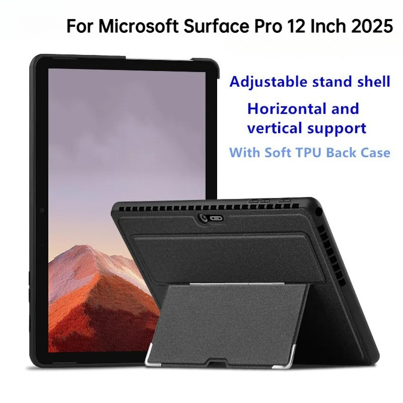 Ốp Lưng Cho Microsoft Surface Pro 12 12 "Vỏ Chống Sốc Có Thể Điều Chỉnh Chân Đế Giá Đỡ Dành Cho Mới 