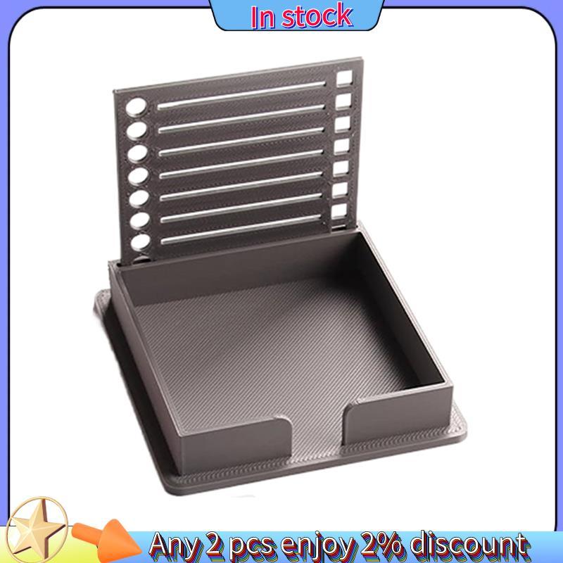 Còn hàng-Sticky Note Holder có Stencil, Sticky Note Dispenser Tương thích với Note, Note Organizer c