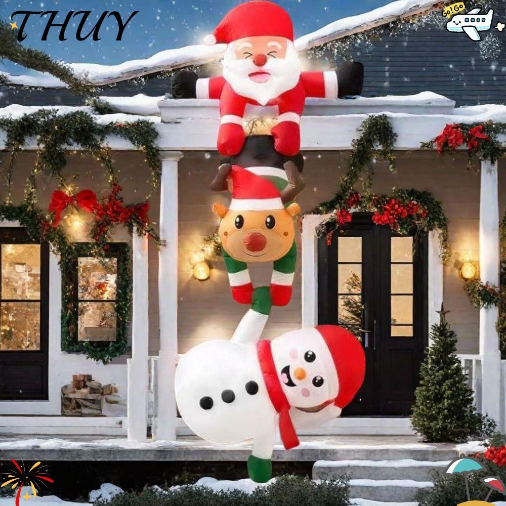 THUY Giáng Sinh Búp Bê Bơm Hơi, Đèn LED Giáng Sinh Bơm Hơi Trang Trí, Đồ Chơi Ngoài Trời DIY Đồ Chơi