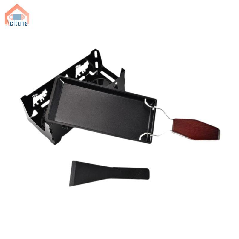 Nến Phô Mai Raclette Mini Inox Có Tay Cầm Thìa BBQ Phô Mai