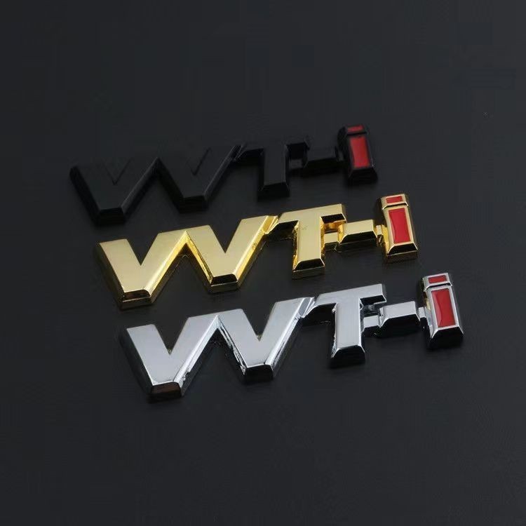 2 Chiếc Huy Hiệu Logo VVTI Dual VVTI Toyota TRD VVT-I VVTI Vàng Toyota Vios Camry Innova Myvi Sirion