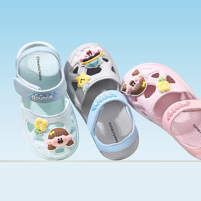 Cheeful Mario giày sandal cho bé tập đi hoạt hình 0-5 tuổi velcro siêu nhẹ chống trượt đep xăng đan em bé newborn đi êm chân đế mềm