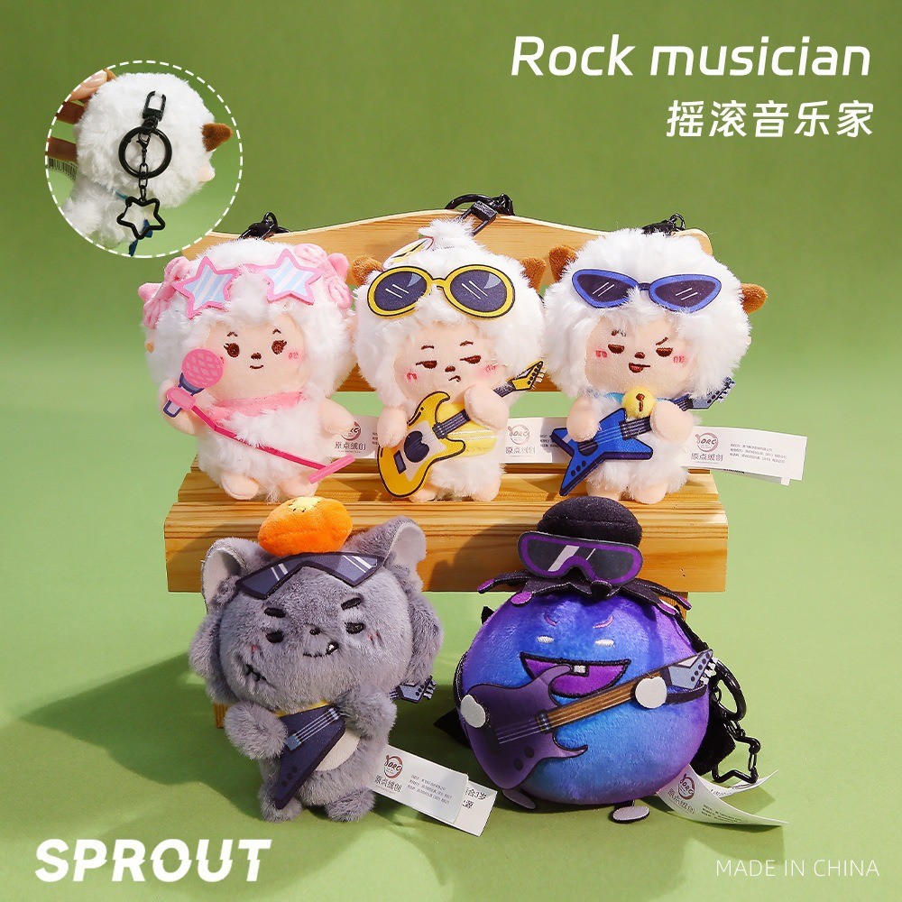 Crazy Rock Nhạc Sĩ Nguyên Bản Sang Trọng Đồ Chơi Chính Hãng Thú Vị Dê Xám Sói Mặt Dây Chuyền Trang T