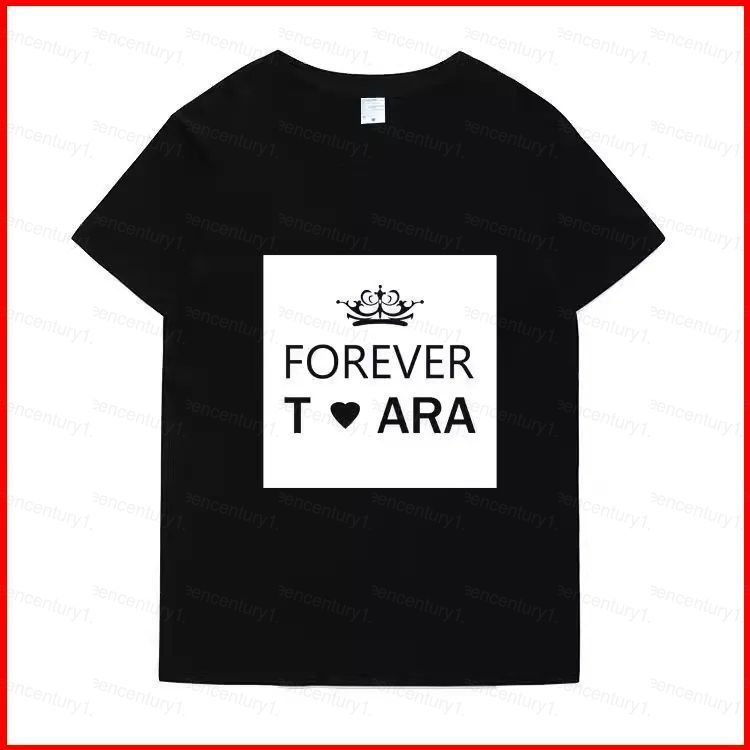 Áo thun T-ARA K-pop của Lee Ji Hyun và Hyomin, thiết kế tay ngắn phù hợp mùa hè