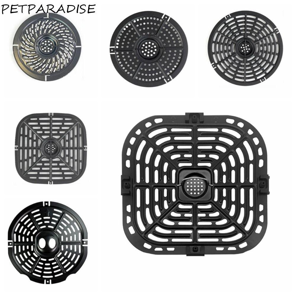 Chảo chiên không khí PETPARADISE, Thảm chiên không khí chống dính vuông, Lớp phủ dễ dàng làm sạch Lớp phủ tách thực phẩm tròn cấp thực phẩm Bộ chia nấu ăn Nhà bếp