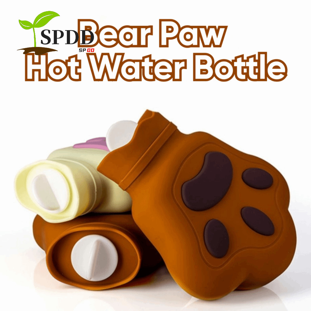 Túi đựng nước nóng silicon SPDD, Túi nước ấm hoạt hình ấm cúng 450 ML, Túi đựng nước ấm áp hình gấu 