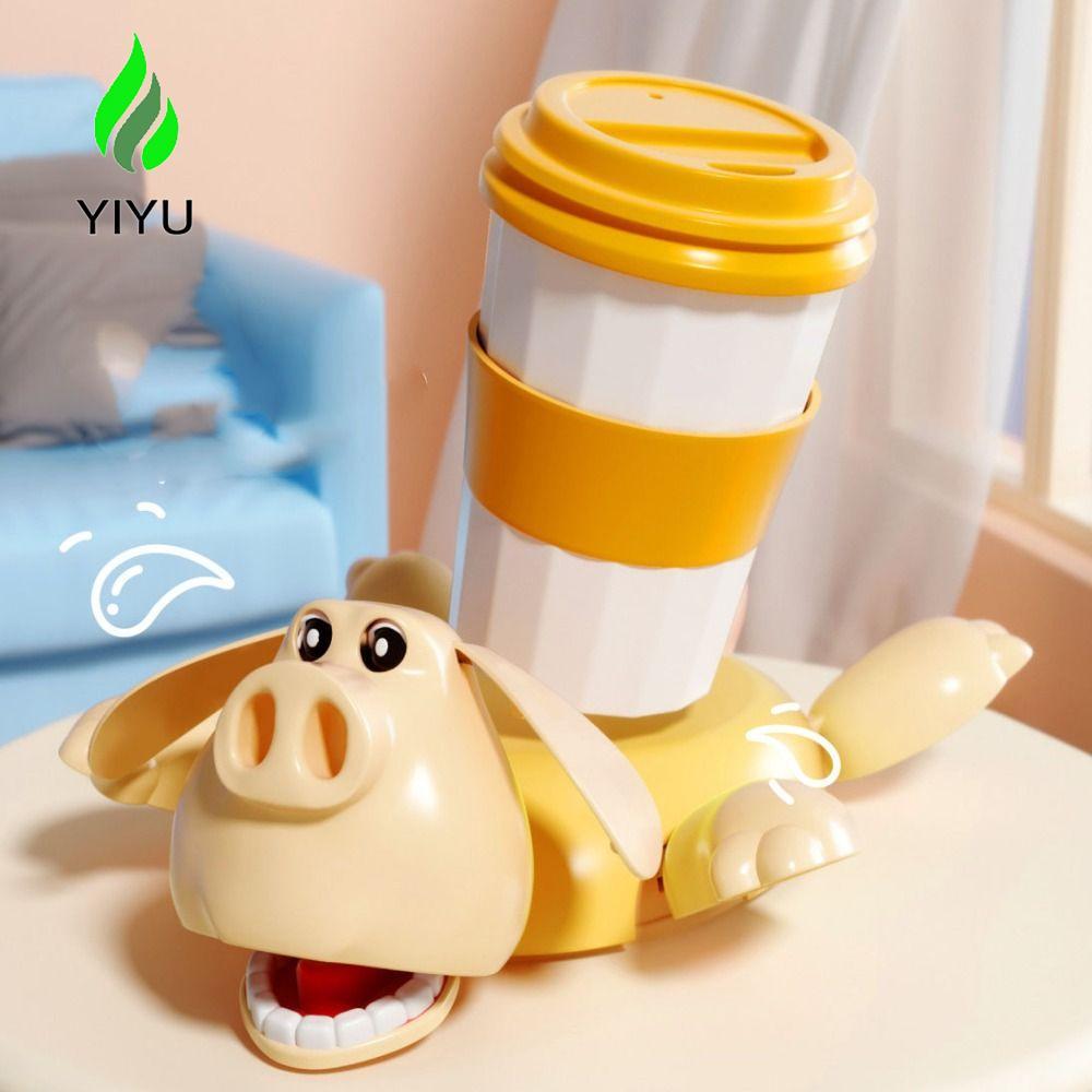 YIYU Panicked Piggy Coaster, ABS Press Piggy Cup Pad Đồ chơi Quirky, Sáng tạo Giá đỡ cốc Piggy có má