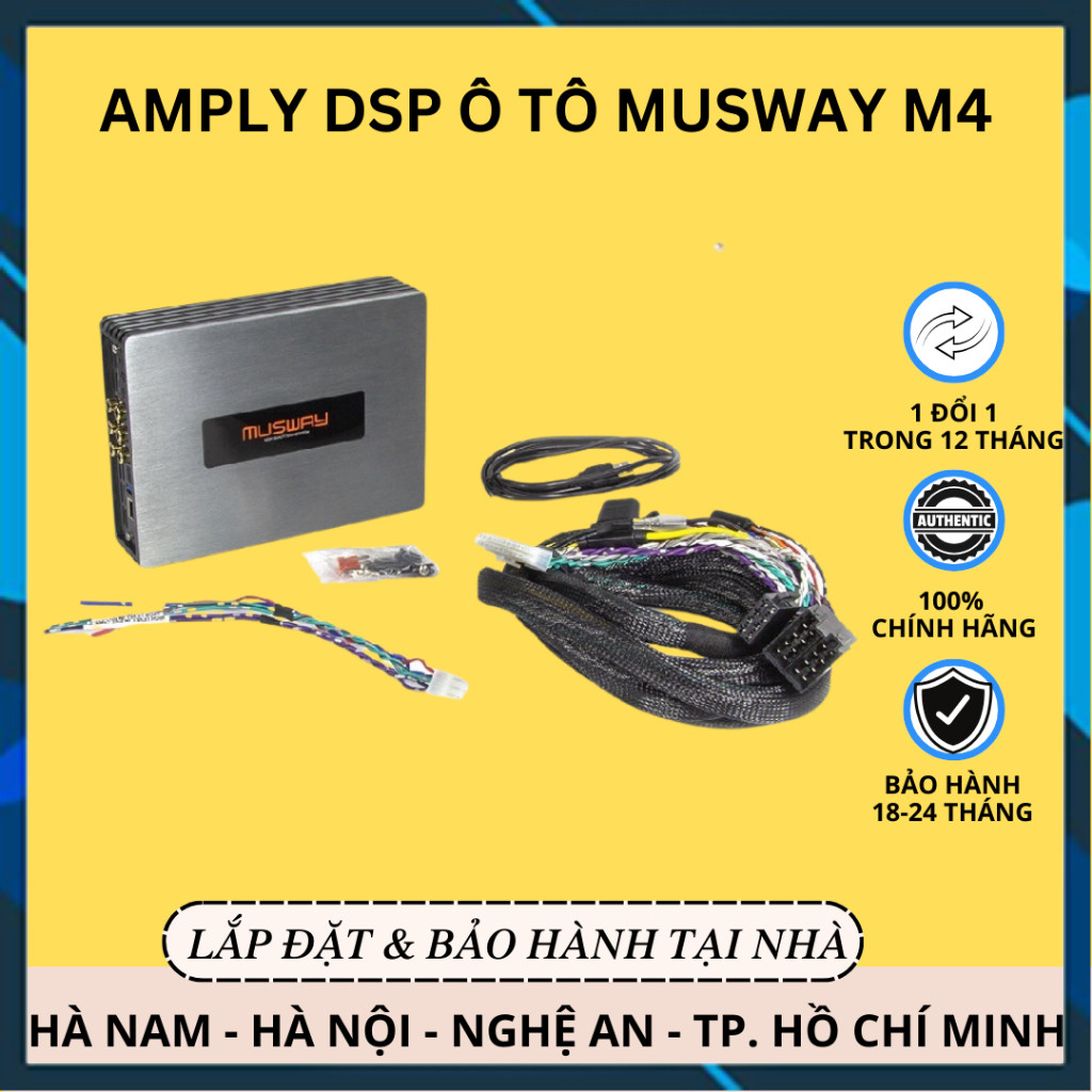 [Hàng mới về] Amply DSP Ô Tô Musway M4 | Cắm Jax Màn Android Và Màn Theo Xe | Âm Thanh Đẳng Cấp Cho 