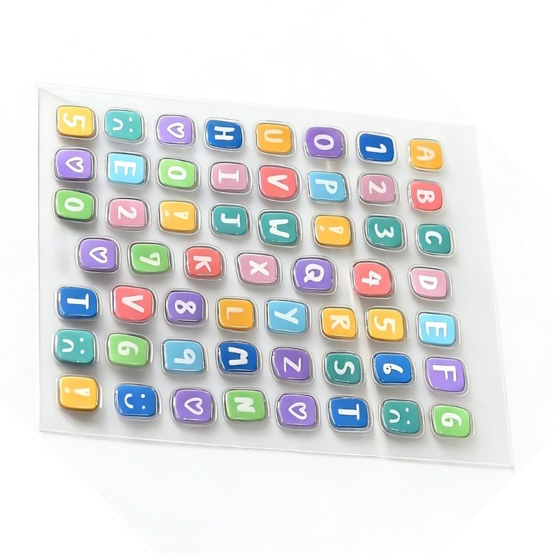 Kelln Vibranted Chữ Cái Và Số Bàn Phím Đề Can Keycap Dán 26 Chữ Số