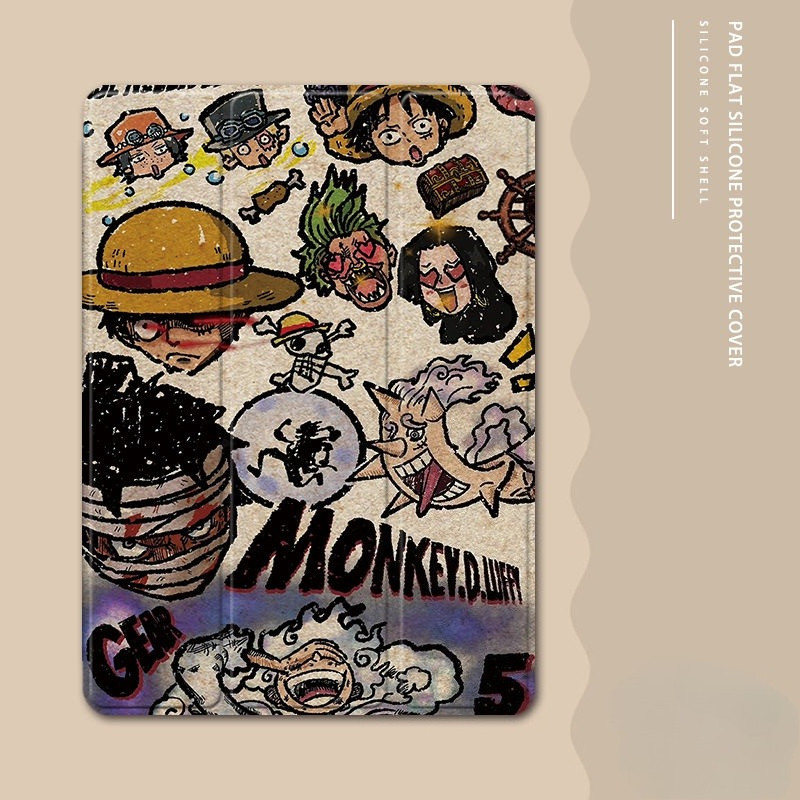 Ốp Bảo Vệ Máy Tính Bảng Họa Tiết Hoạt Hình One Piece Cho iPad air5 air4 iPad 9th 8th 7th air3 Pro201