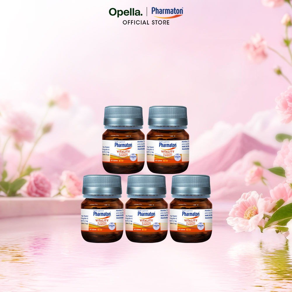 Bộ 5 lọ Thực Phẩm Bảo Vệ Sức Khỏe Pharmaton Vitality