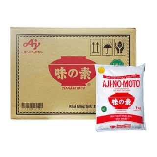 CHÍNH HÃNG FULL VAT nguyên thùng 15 gói Bột Ngọt Ajinomoto Hạt Nhỏ 1kg Gói