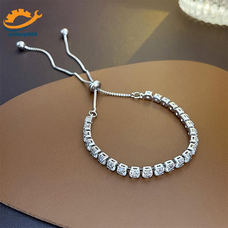 [MR] Vòng tay pha lê hình học cao cấp Dây chuyền đá quý có thể điều chỉnh Phụ kiện dự tiệc nữ TH