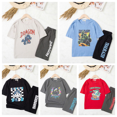 Bộ thun cotton mùa hè bé trai LITIBABY size đại từ 8 đến 14 tuổi