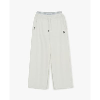 MLB - Quần dài nữ ống rộng lưng thun Basic_3FPTB0361-50IVS