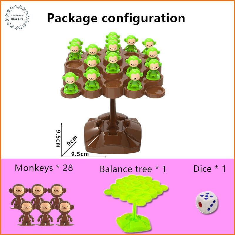 [LS] Kids Birthday Party Favors Baby Shower Pinata Fillers Mini Monkey Balance Tree Trò chơi gia đìn