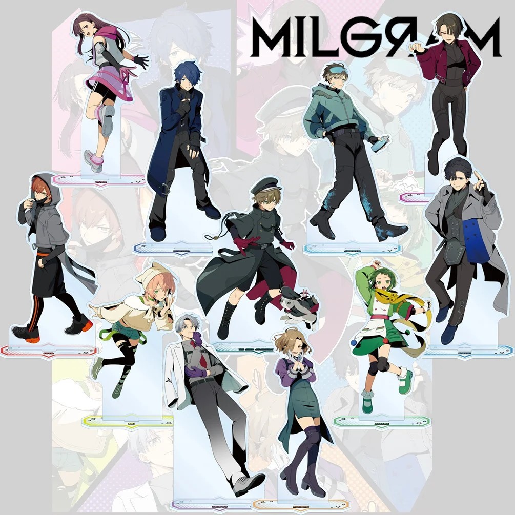 Standee MILGRAM Mô hình Anime Mica Nhân vật Milgram Project Trang trí Bàn học Acrylic Figure Quà tặn