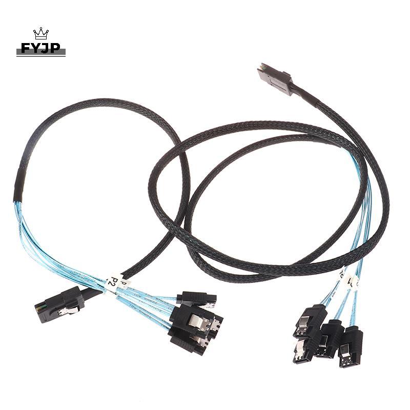 Cáp SATA FEJP SAS Mini-SAS SFF-8087 Đến 4 Cáp SATA Mini SAS 4i SFF8087 36P Đến 4 Cáp SATA 7P 12Gbps 