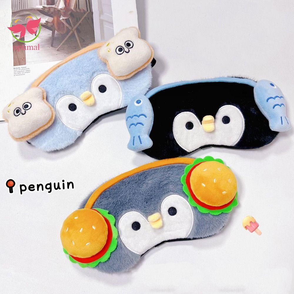optimal limit OPTIMAL LIMIT Furry Penguin Eye Shade, Mặt nạ mắt ngủ hình chim cánh cụt co giãn, Hoạt
