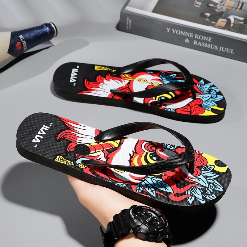 Channel Tiger Flip-Flops Nam Mùa Hè Phong Cách Mới Phiên Bản Hàn Quốc Giày Đi Biển Bên Ngoài Giày Sa