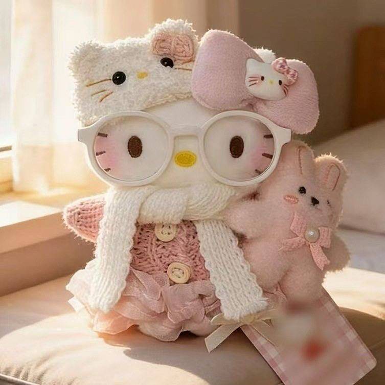 Cute Pink Bunny Hellokitty Handbag Pendant Plush Doll Doll Keychain Pendant Gift orv4