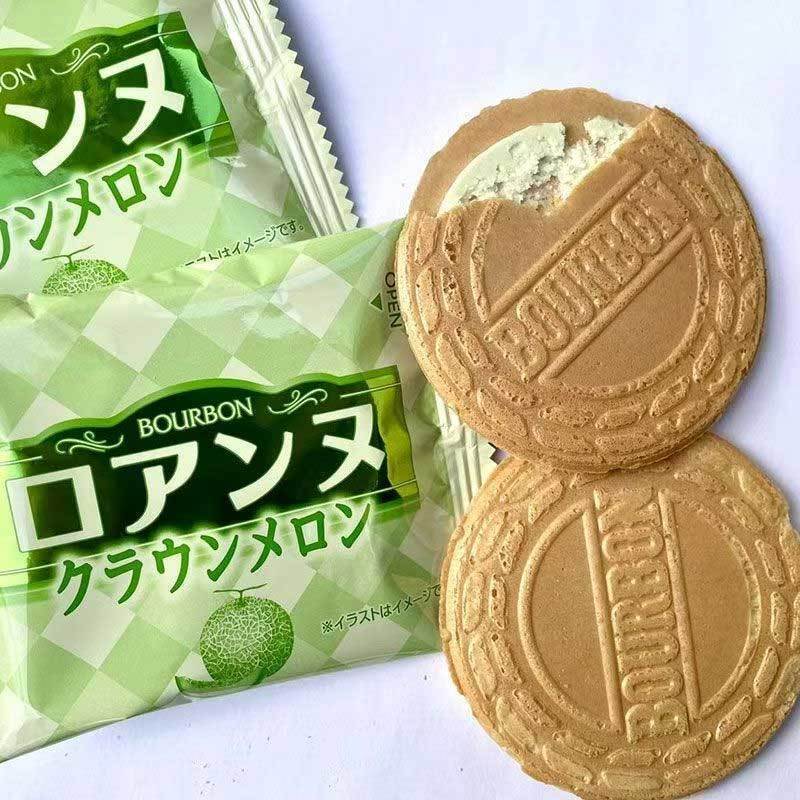 Hương vị dưa hấu] Bánh quy bánh Sandwich giòn Bourbon Bourbon nhập khẩu Nhật Bản Đồ ăn nhẹ thông thư