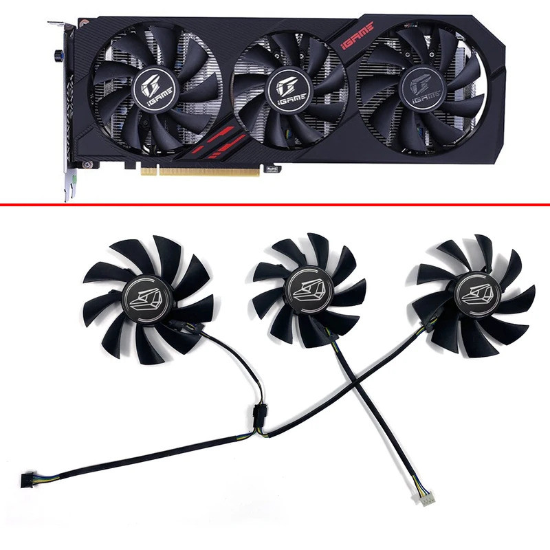 85MM 75MM 4PIN RTX2060 1660S GPU QUẠT Dành Cho Nhiều Màu Sắc Geforce RTX 2060 Chơi Game ES Igame Gef