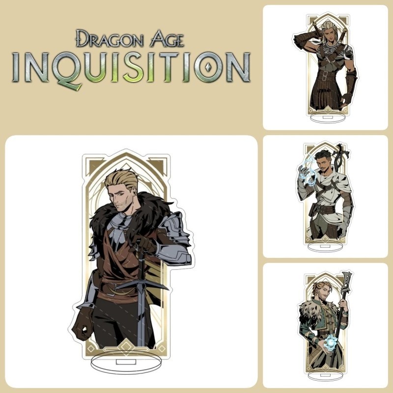 Mô hình Standee Dragon Age Inquisition nhân vật Maxwell Mahanon Edric Kaaras Acrylic Mica trang trí 