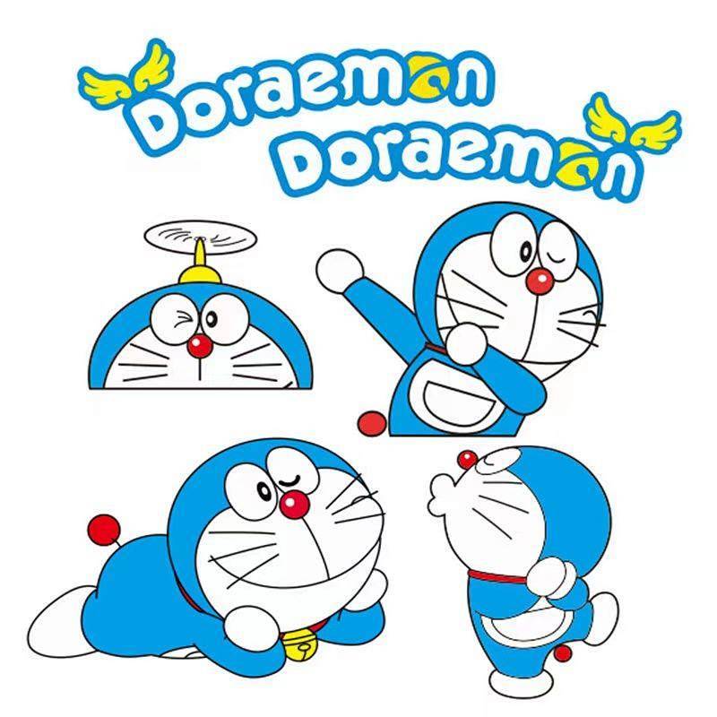 Doraemon Automobile Sticker Doraemon Cute Cartoon Anime Car Body Scratch Decorative Car Sticker Poko