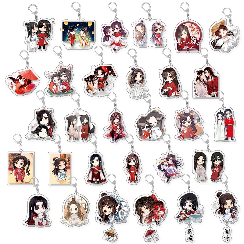Heaven Official's Blessing Anime Tian Guan Ci Fu Xielian Huacheng Cute Acrylic Pendant Keychain