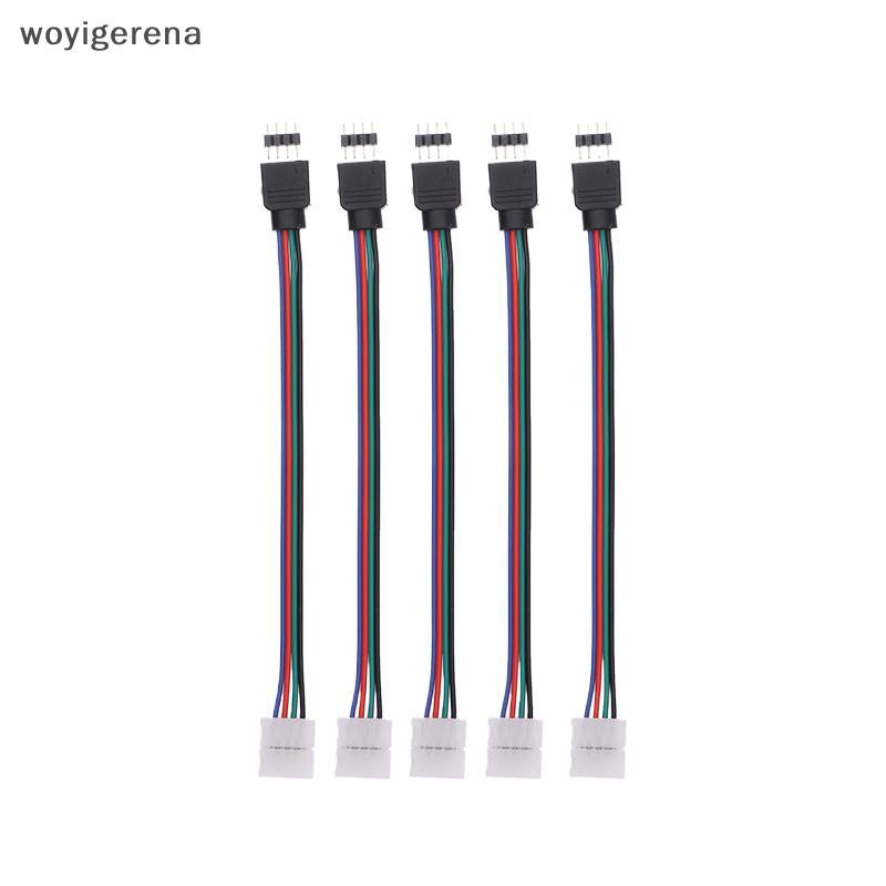 [WYIG] 5 Cái 5050 LED RGB Strip Light Connector 4 Pin Dây Dẫn Cho Bộ Điều Khiển Jumper Không Hàn Kẹp