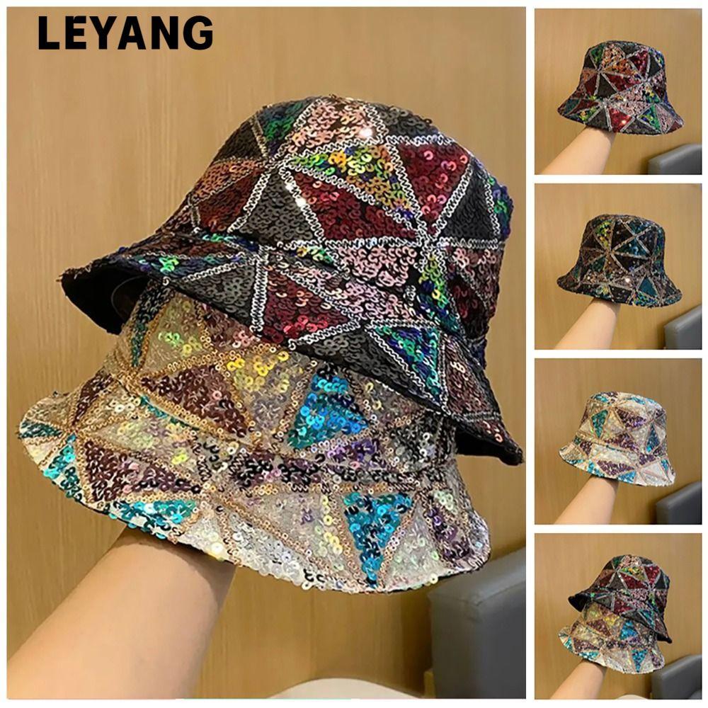 Mũ LEYANG Panamasequin, mũ ngư dân gập được cho nữ, thời trang outdoor