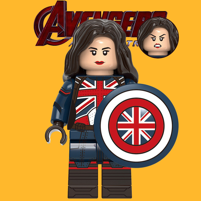 Khối Xây Dựng Minifigure Light Club 1919 Captain Carter Captain America Đảng Thứ Ba Trẻ Em Bé Trai Đ