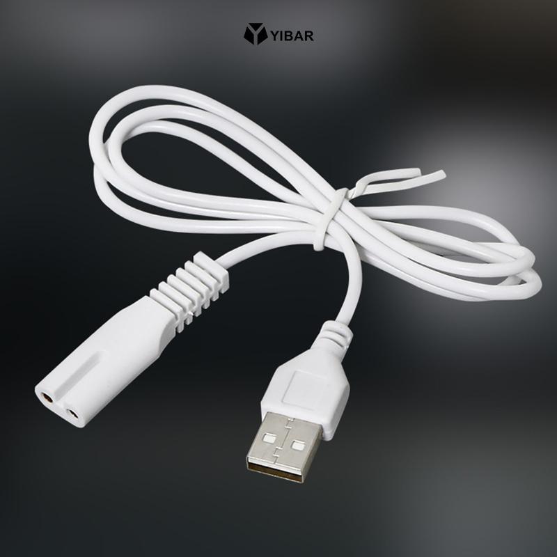YIBAR 0.8 / 1M Cáp USB Dây Sạc Lỗ Đồng Phù Hợp Với 5V Đèn Pin Máy Cạo Râu Tóc Dây Đơn Lỗ 1.5 1.8 2.3