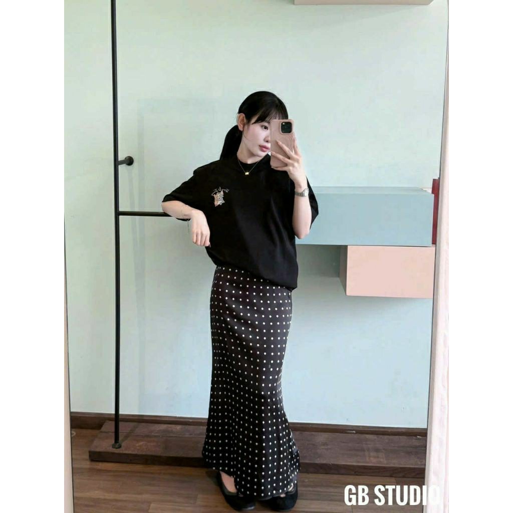Set áo tom jery phối chân váy chấm bi | Lương Su Shop