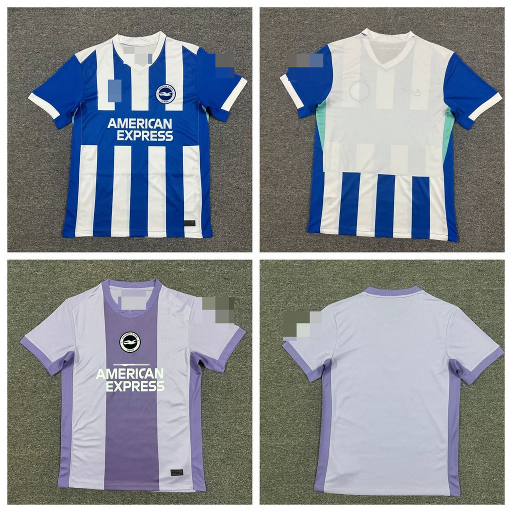 Áo bóng đá Brighton home và away kit, áo thun thể thao ngắn tay